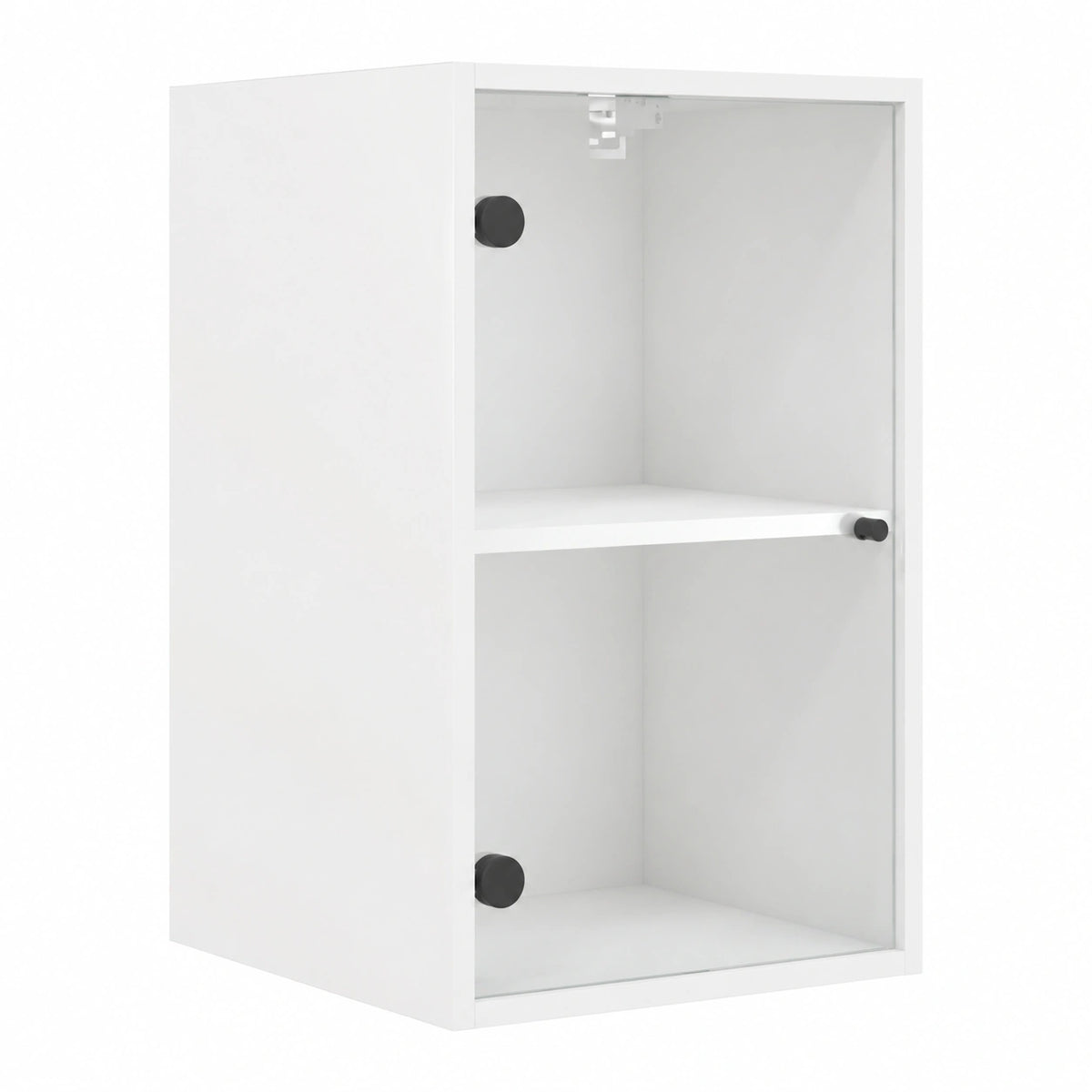 Armadio da Parete con Ante in Vetro Bianco 35x37x68,5 cm
