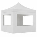 Gazebo da Giardino Pieghevole in Alluminio 2x2m, Bianco, Impermeabile e Resistente
