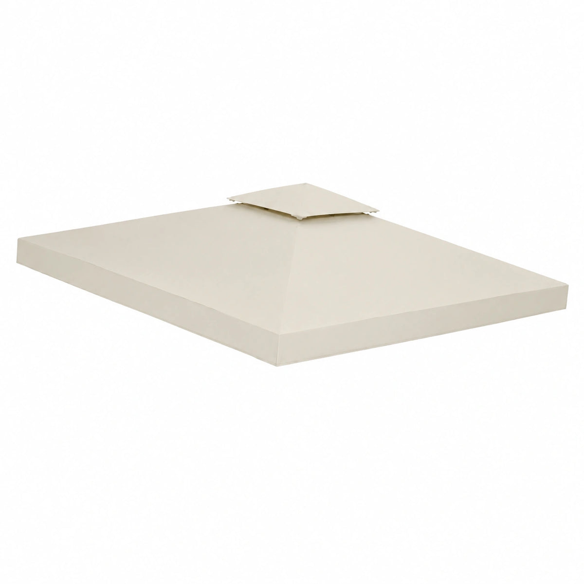 Copertura per Gazebo 3x3 m in Poliestere Resistente con Doppia Ventilazione e Sistemi di Drenaggio, Crema