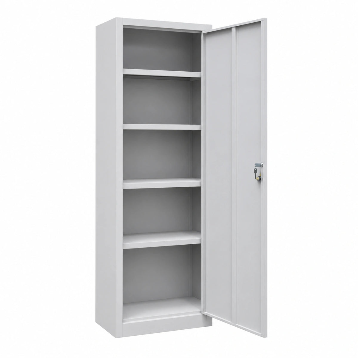 Armadio in Metallo Verniciato con Ripiani, 60x40x176 cm, Facile da Montare