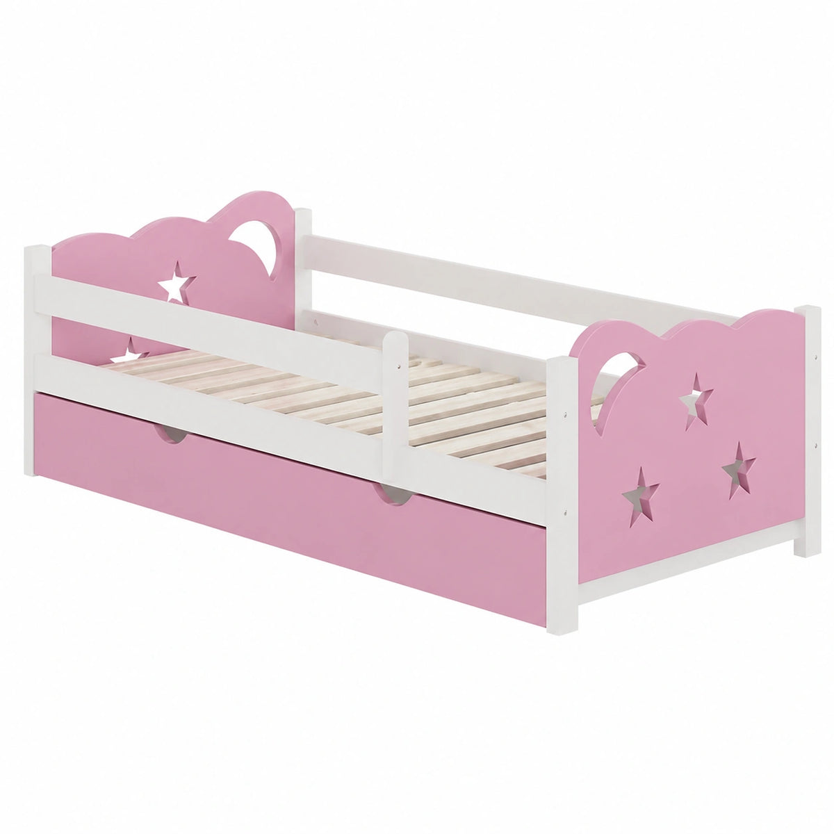 Letto per Bambini Jessica Rosa con Cassetto 80x160 cm