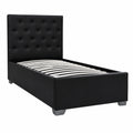 Letto Singolo con Contenitore TINO, 90x190 cm, Colore Nero