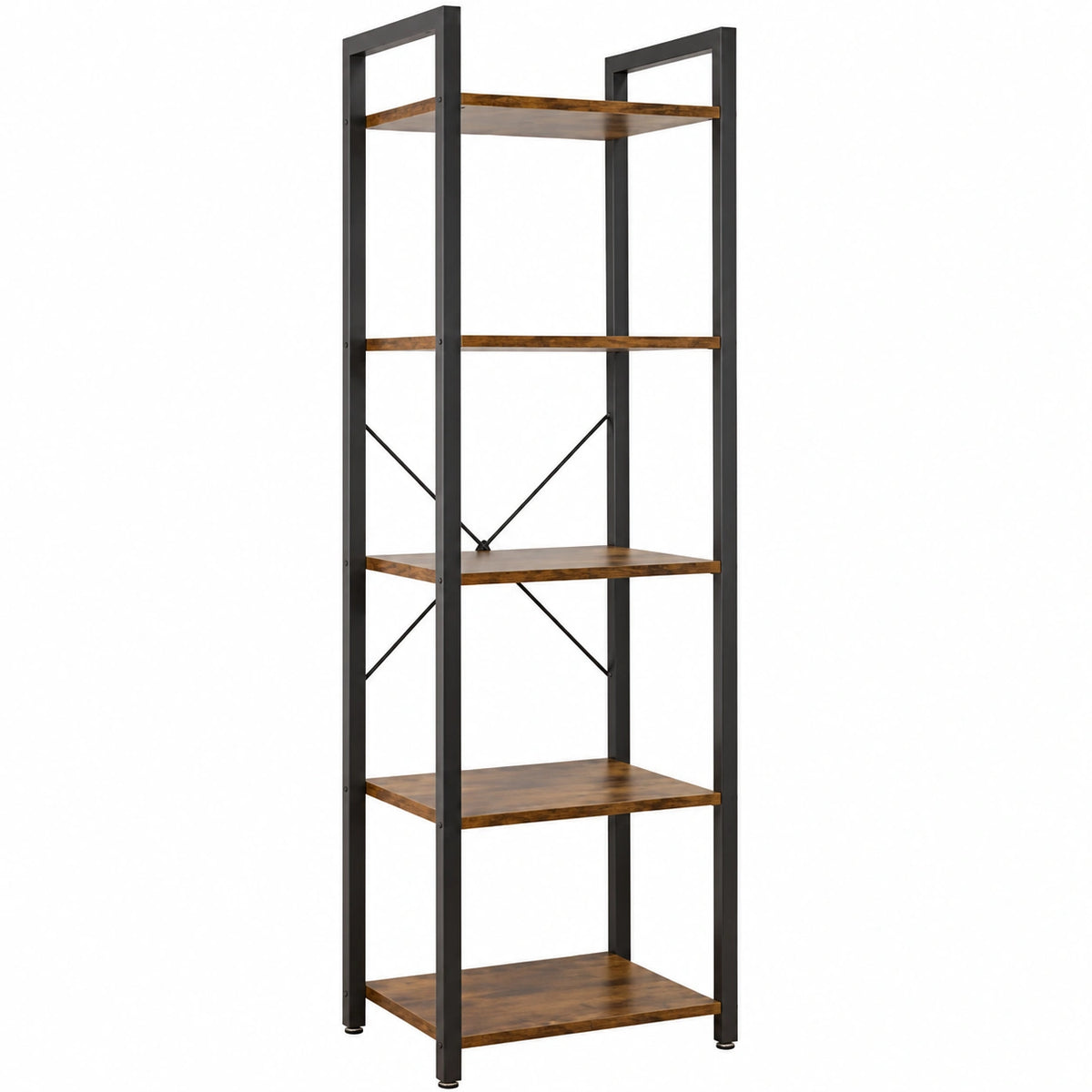 Libreria industriale a 5 ripiani FRANKYSTAR Wabi, 40x30x154 cm