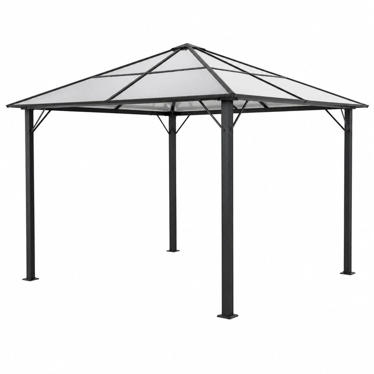 Gazebo da Giardino Blumfeldt con Tetto in Policarbonato, 3x4, Struttura in Metallo e Alluminio, Protezione UV, LED Dimmerabili