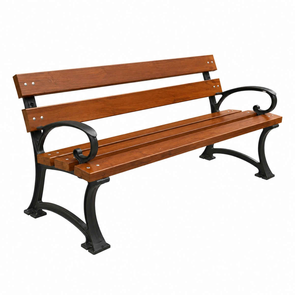 Panchina da Giardino in Legno e Metallo Resistente 170 cm